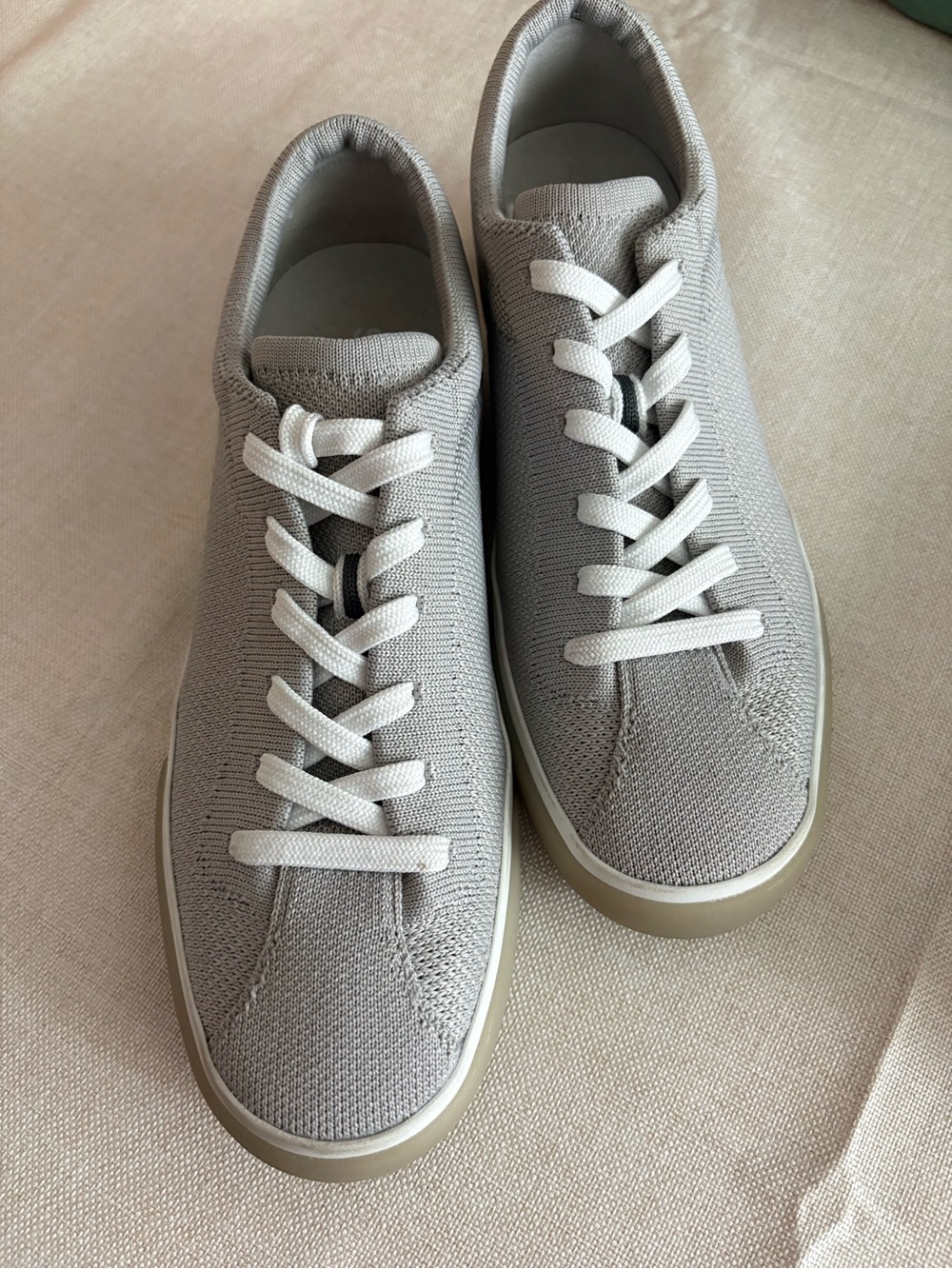 Rothy's Women's Knit Lace-Up Sneakers - Light Taupe